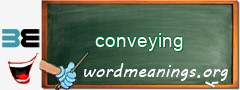 WordMeaning blackboard for conveying